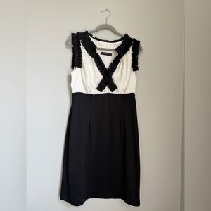 The Limited Black and White Midi Dress